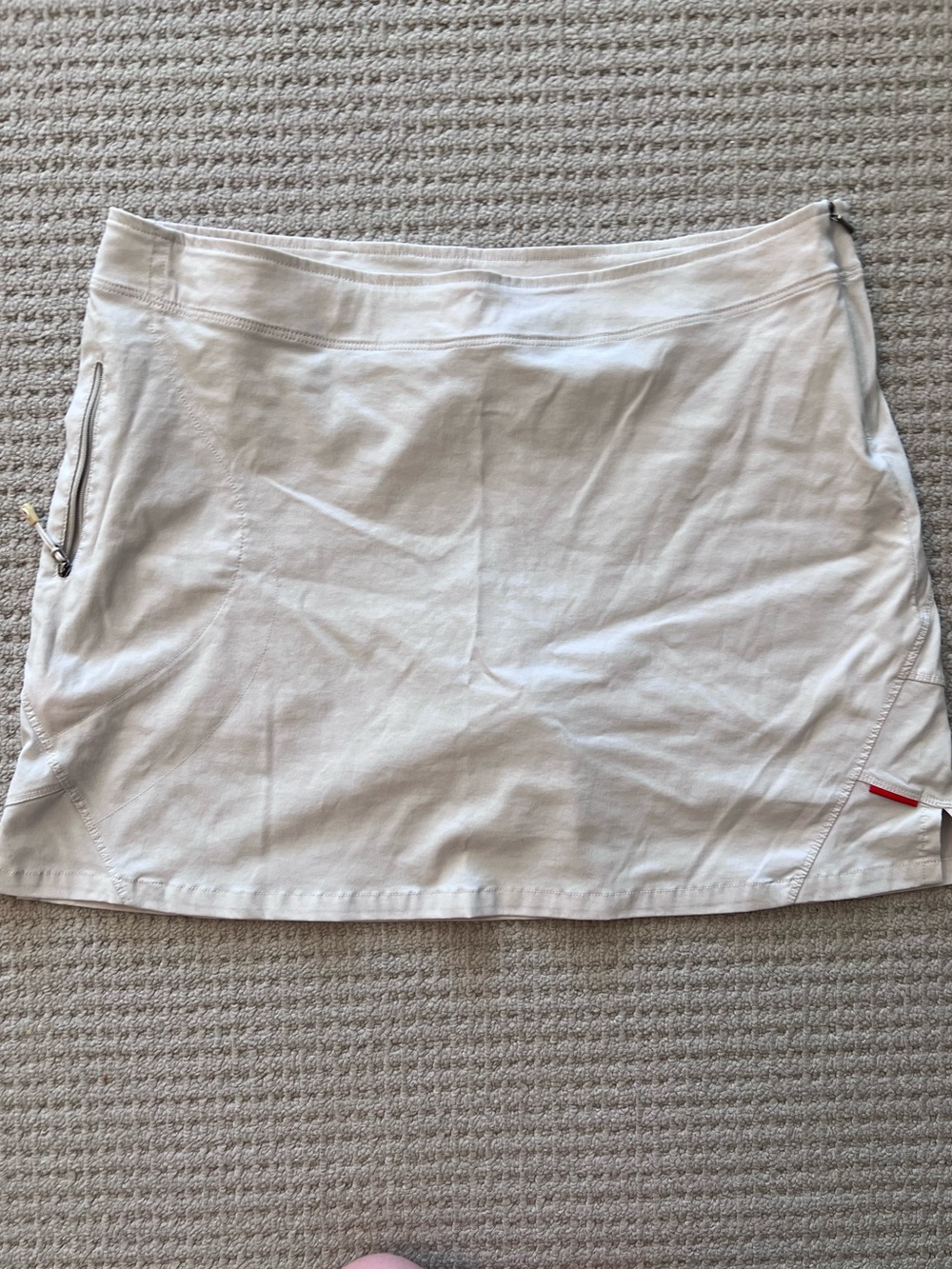 Avia Cream Mini Skort with Zip Pocket